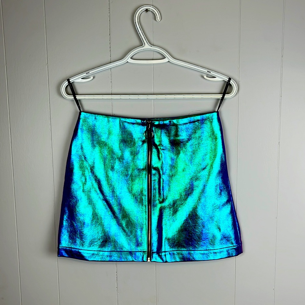 Blue mini skirt
